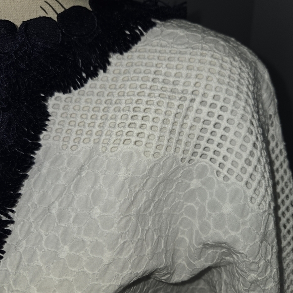 Belle BADGLEY MISCHKA Daya Dress Ivory Navy Women’s Size 0 - Picture 6 of 14